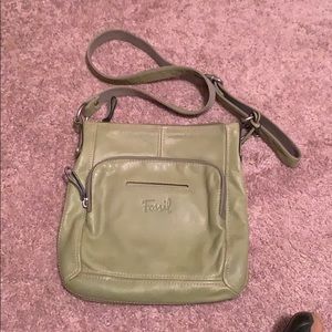 light green fossil purse